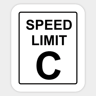 Speed Limit C rect Sticker